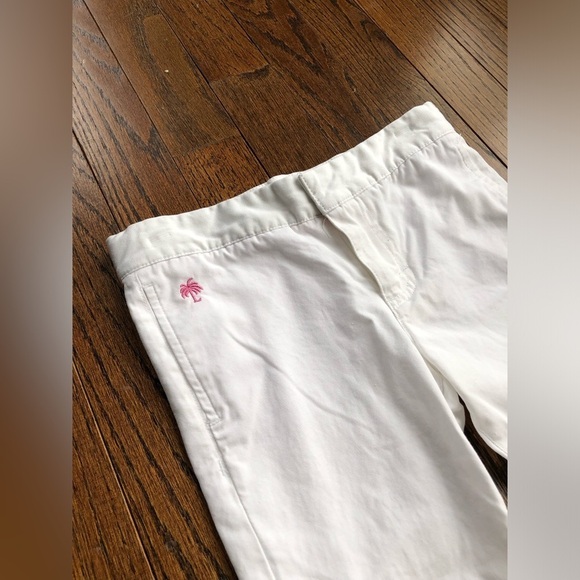 Lilly Pulitzer Girls 4 White Khaki Flare Leg 100% Cotton Pants - EUC! - Picture 2 of 12